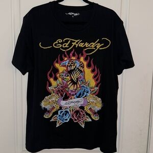 ED HARDY NEW VINTAGE RHINESTONE T-SHIRT